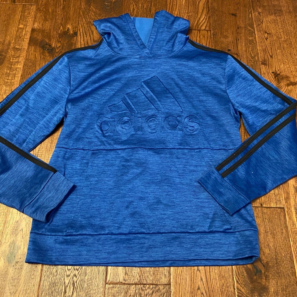 Adidas Royal Blue Sweatshirt with Black Stripes